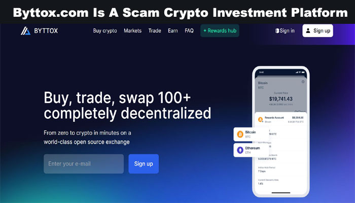 Byttox.com Is A Scam Crypto Investment Platform| Find Out Here